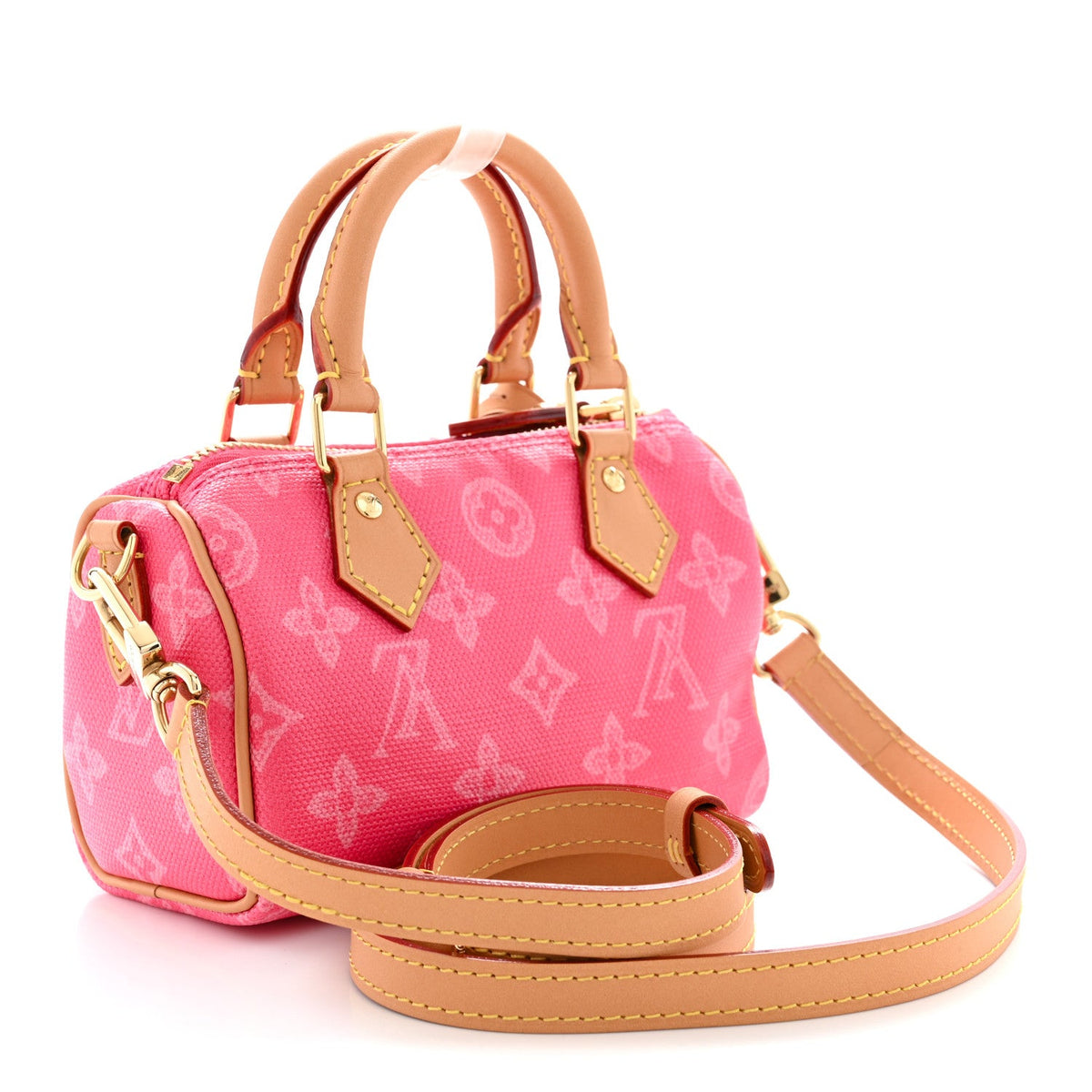 Monogram Origine Lin Nano Speedy Rose Ruban