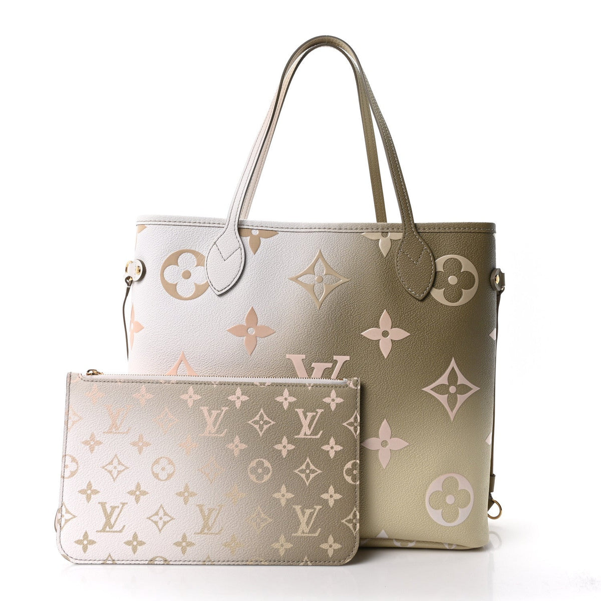Monogram Giant Spring In The City Neverfull MM Sunset Kaki