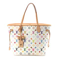 LV X TM Monogram Multicolor Neverfull MM White