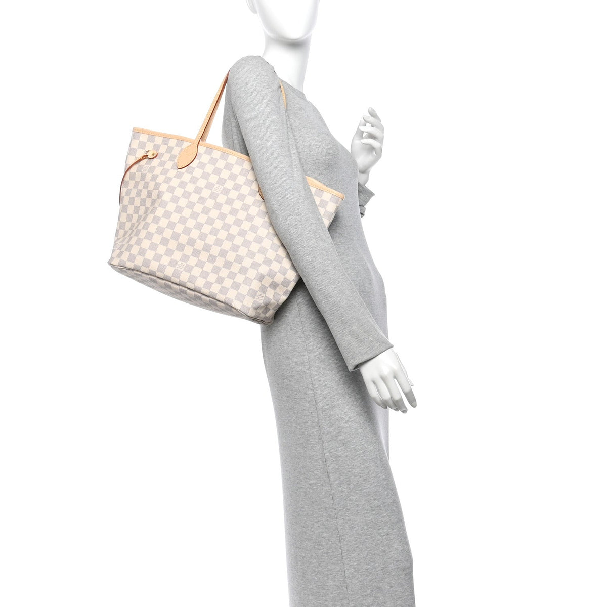 Damier Azur Neo Neverfull MM Rose Ballerine