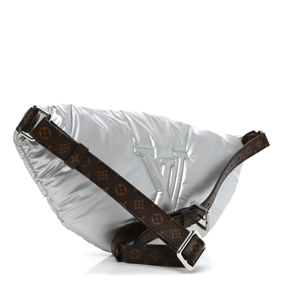 Econyl Monogram Pillow Bumbag Silver