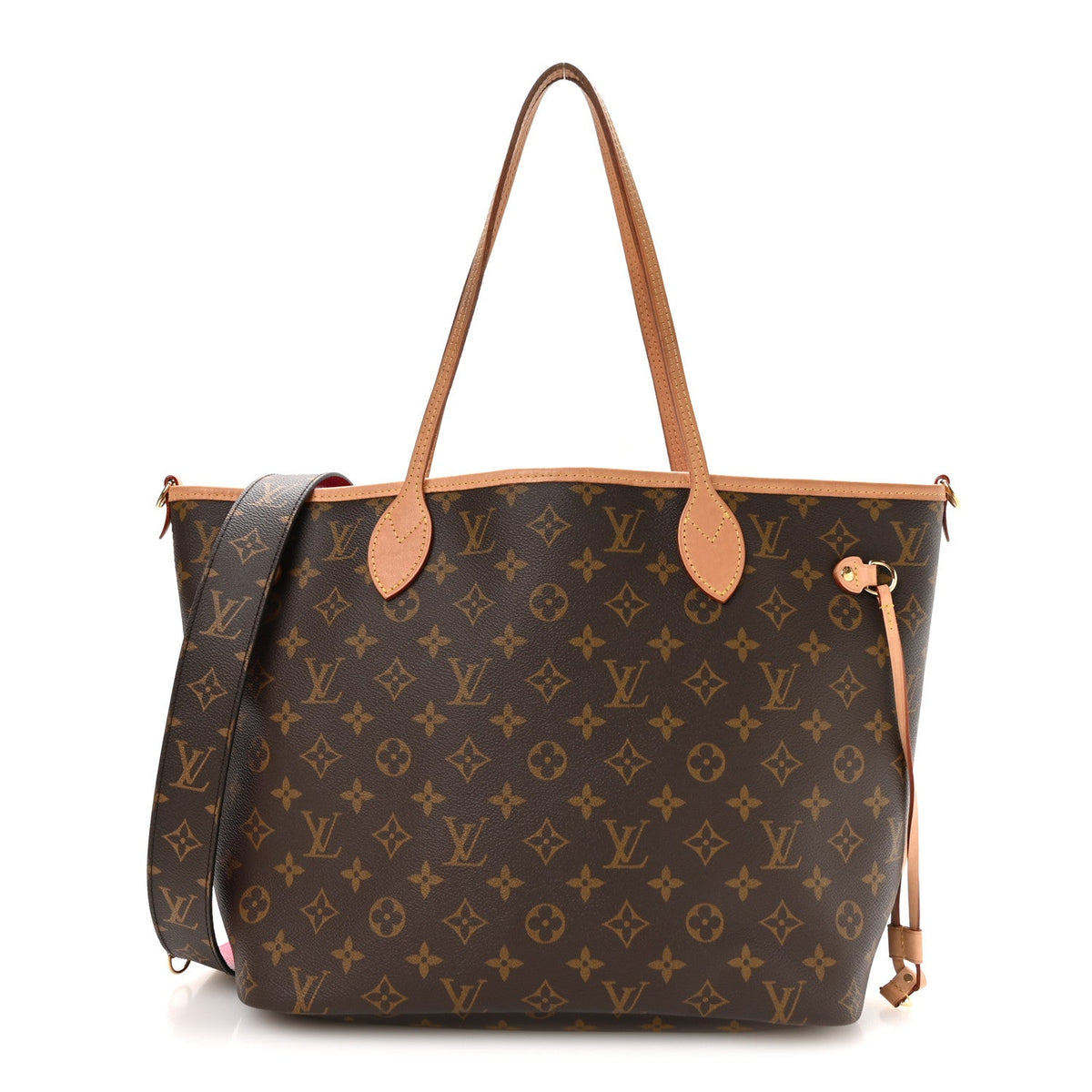 Monogram Inside Out Neverfull Bandouliere MM Rose Pondichery Rose Pondichery