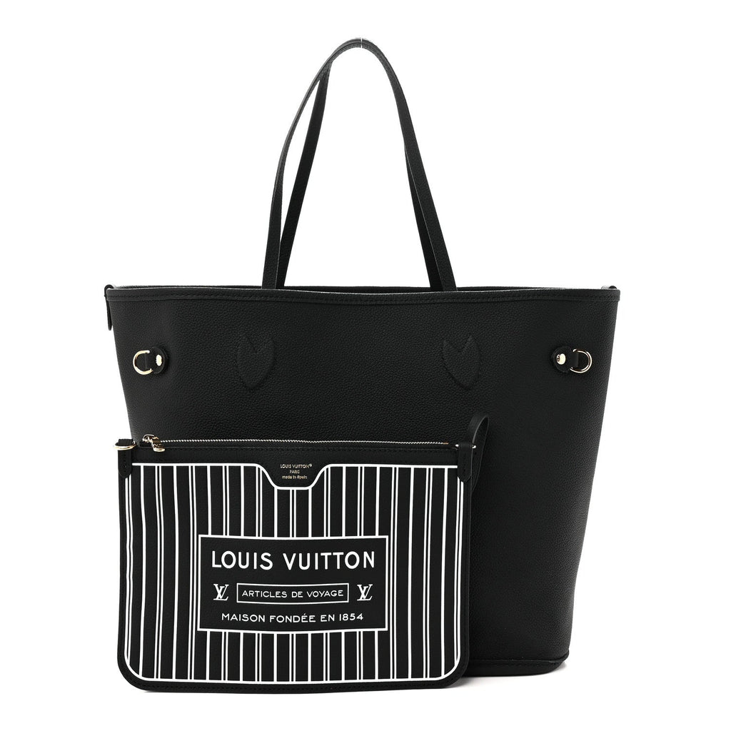 Monogram Calfskin Neo Neverfull Inside Out MM Black