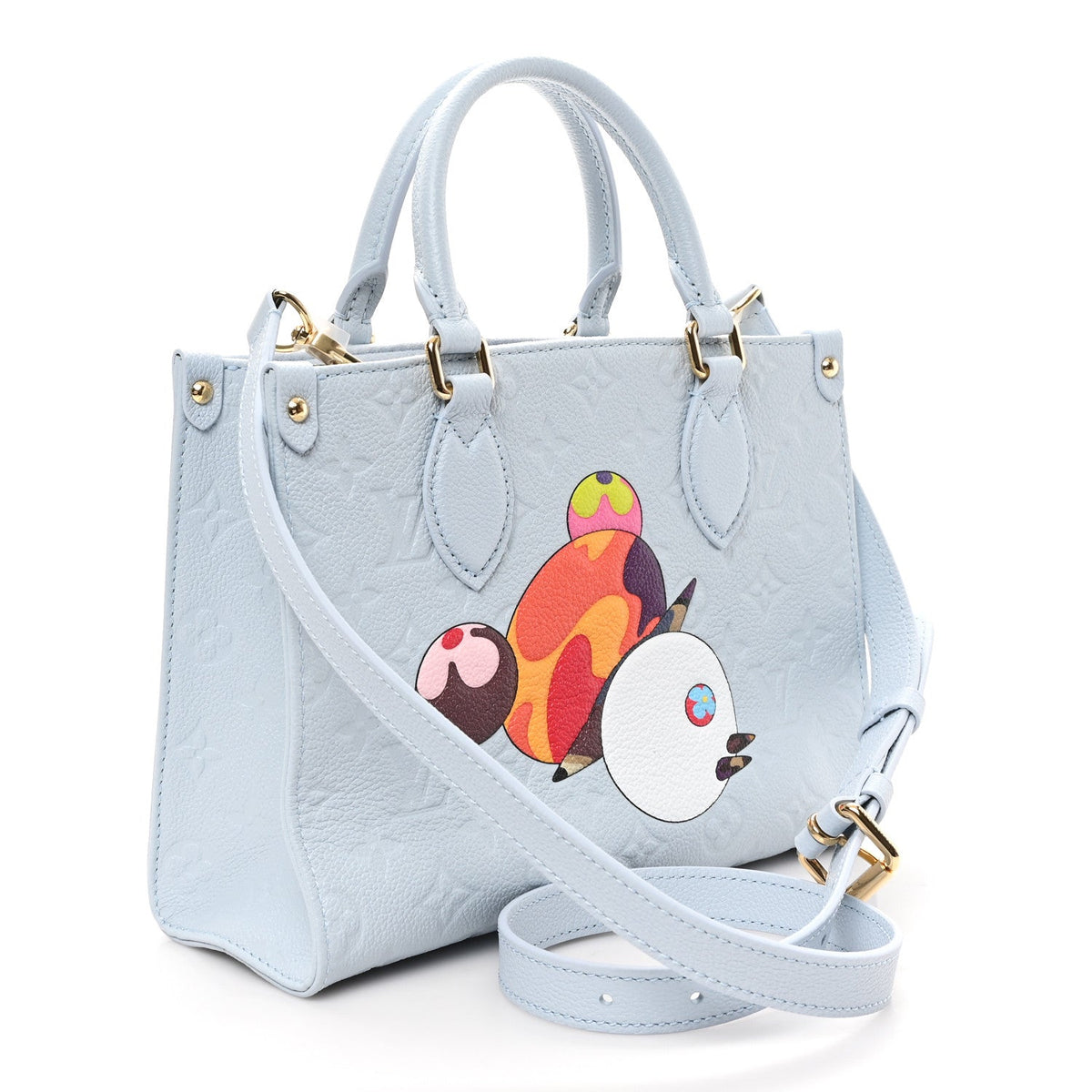 LV X TM Empreinte Monogram Superflat Onthego PM Washed Blue