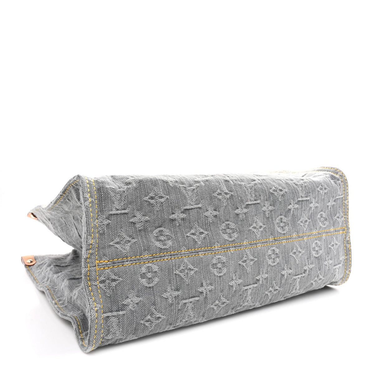 Monogram Denim Onthego MM Washed Gray