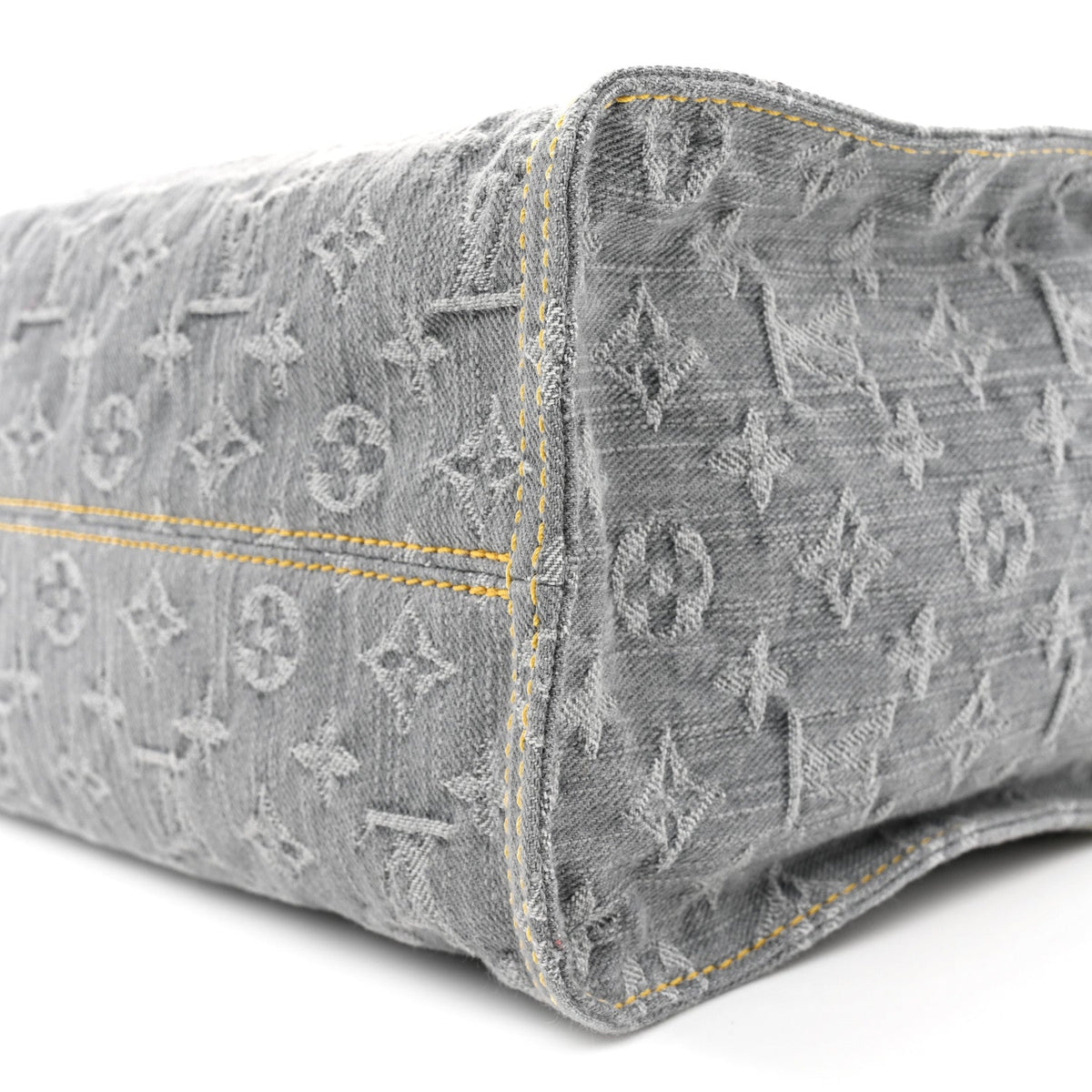 Monogram Denim Onthego MM Washed Gray
