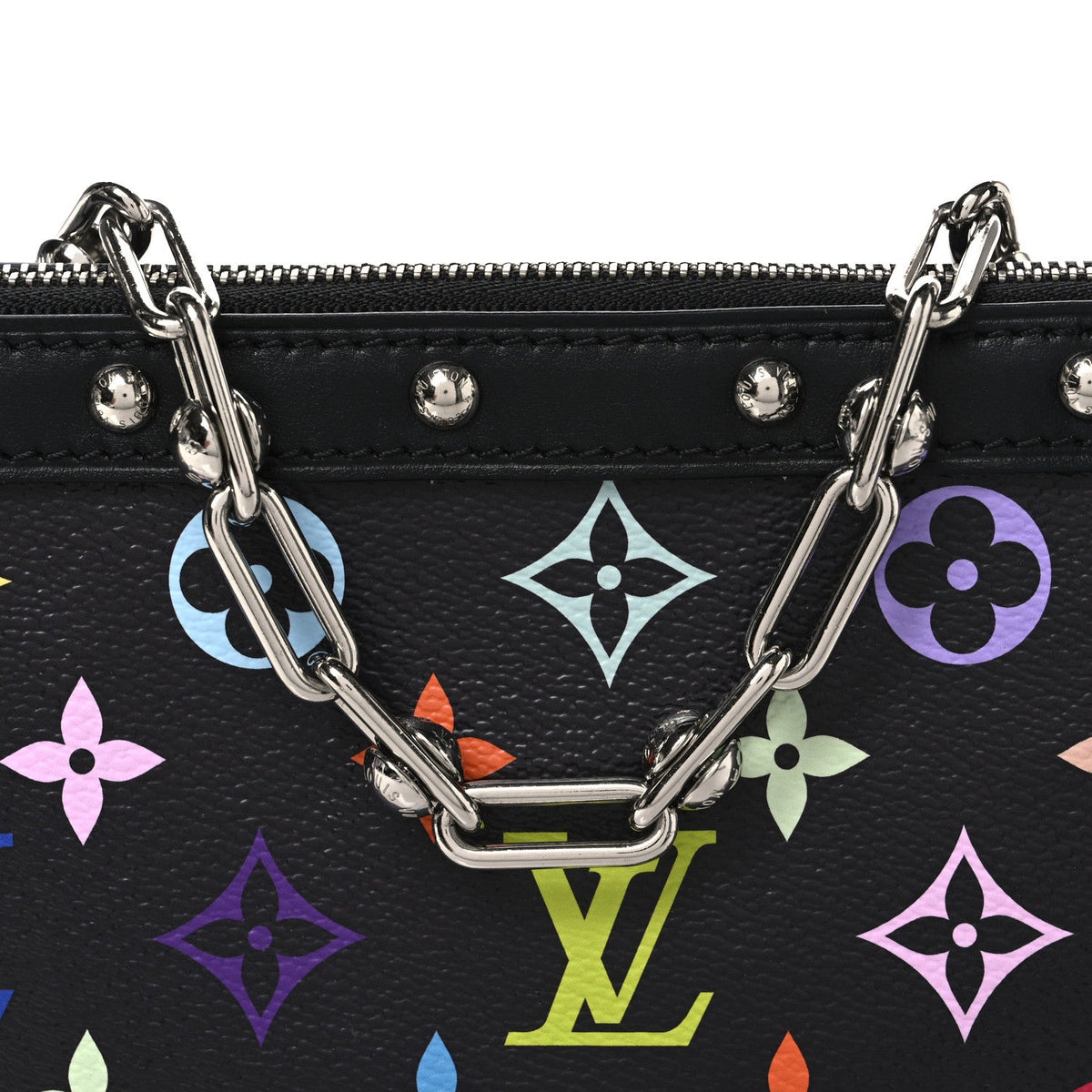 LV X TM Monogram Multicolor Pochette Accessories Black