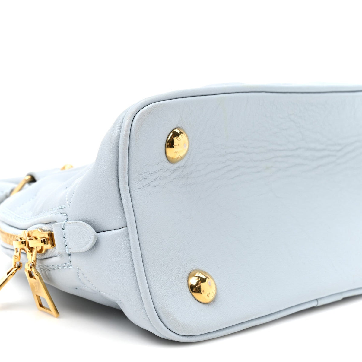 Calfskin Bubblegram Alma BB Ice Blue