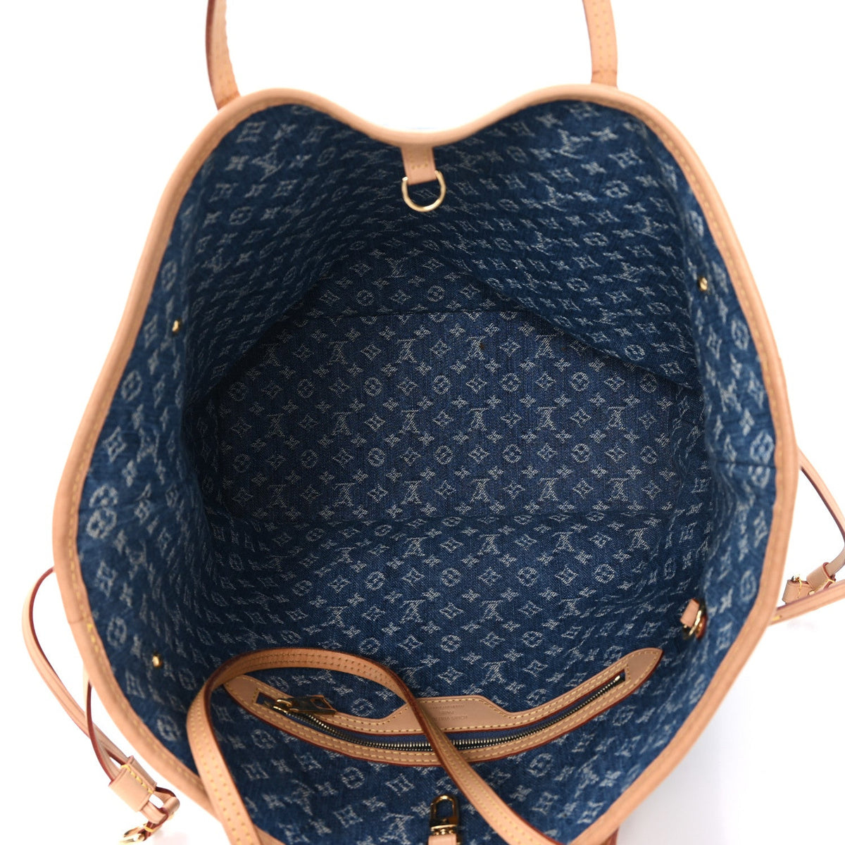 Monogram Denim Neo Neverfull MM Blue