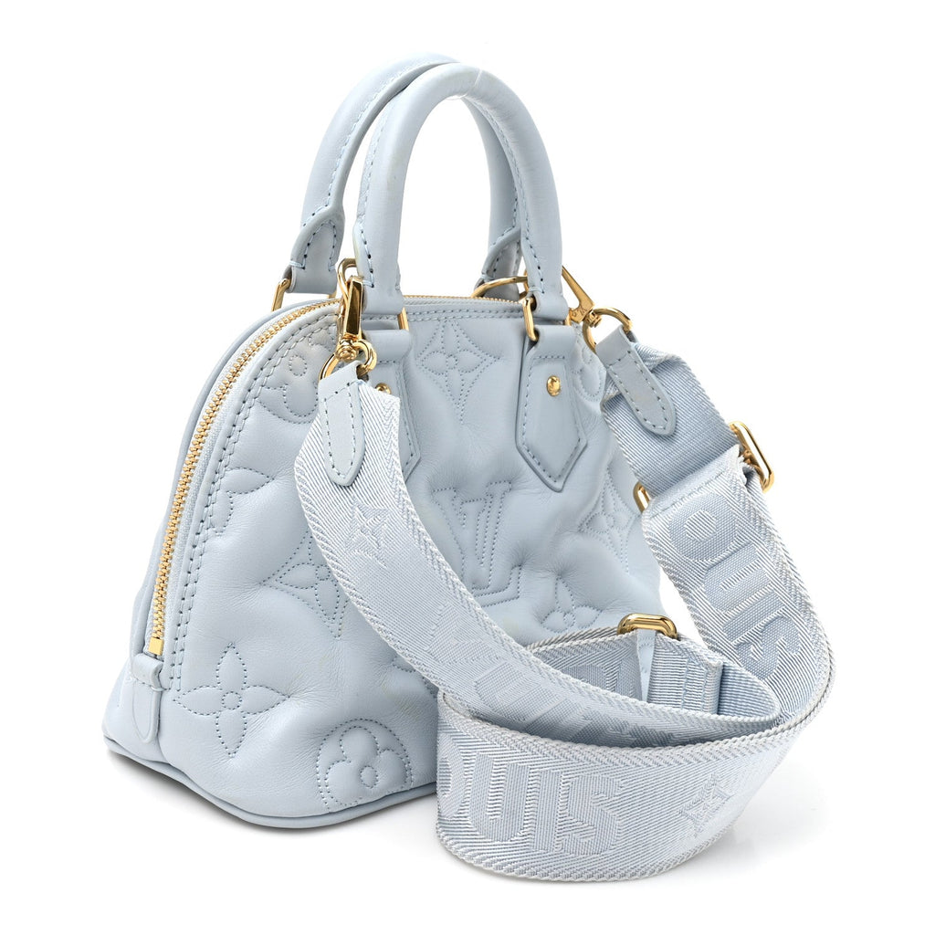 Calfskin Bubblegram Alma BB Ice Blue