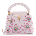 LV X TM Lambskin Beaded Embroidered Mini Cherry Blossom Capucines Pink