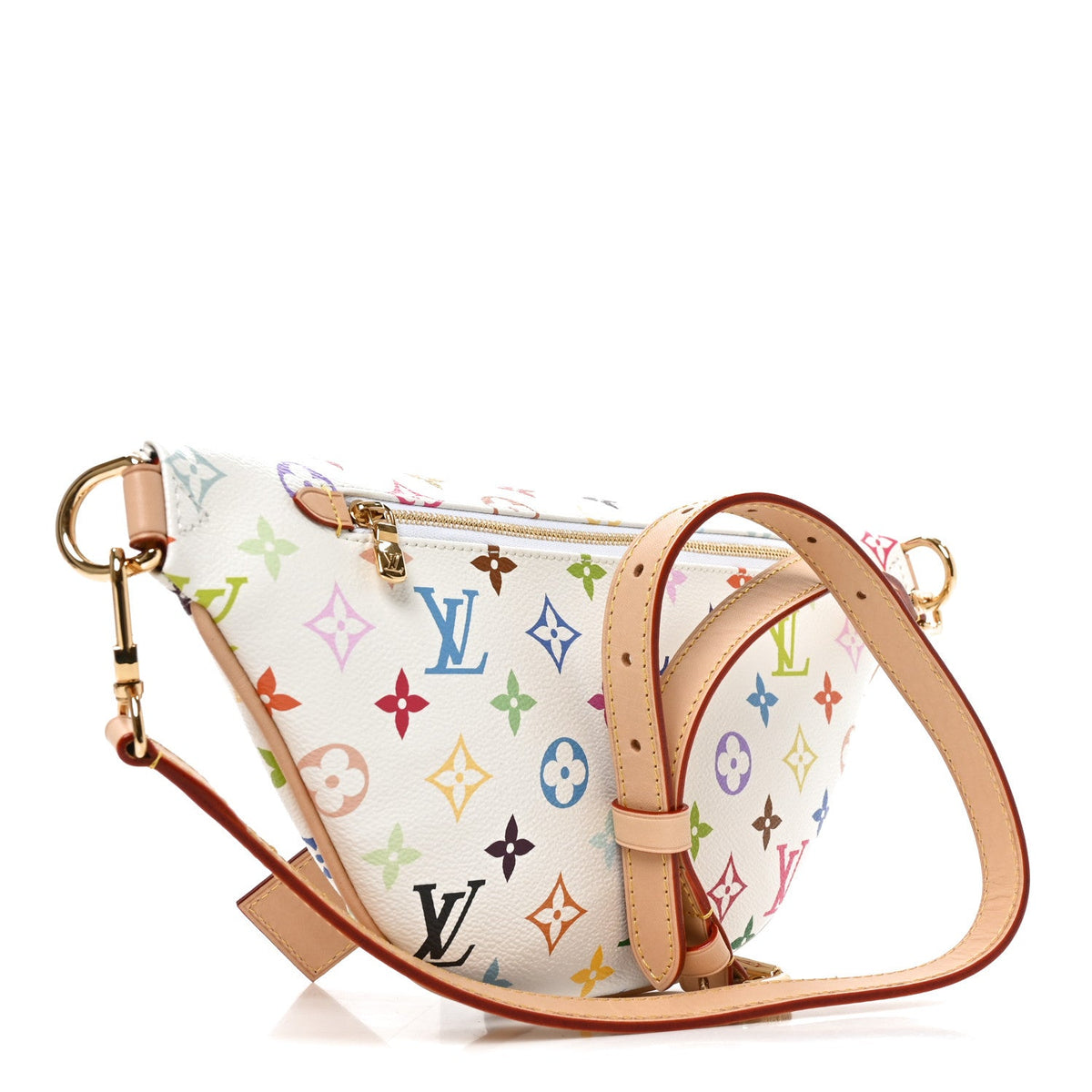 LV X TM Monogram Multicolor High Rise Bumbag White