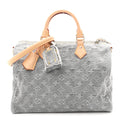 Monogram Denim Speedy Soft 30 Washed Gray