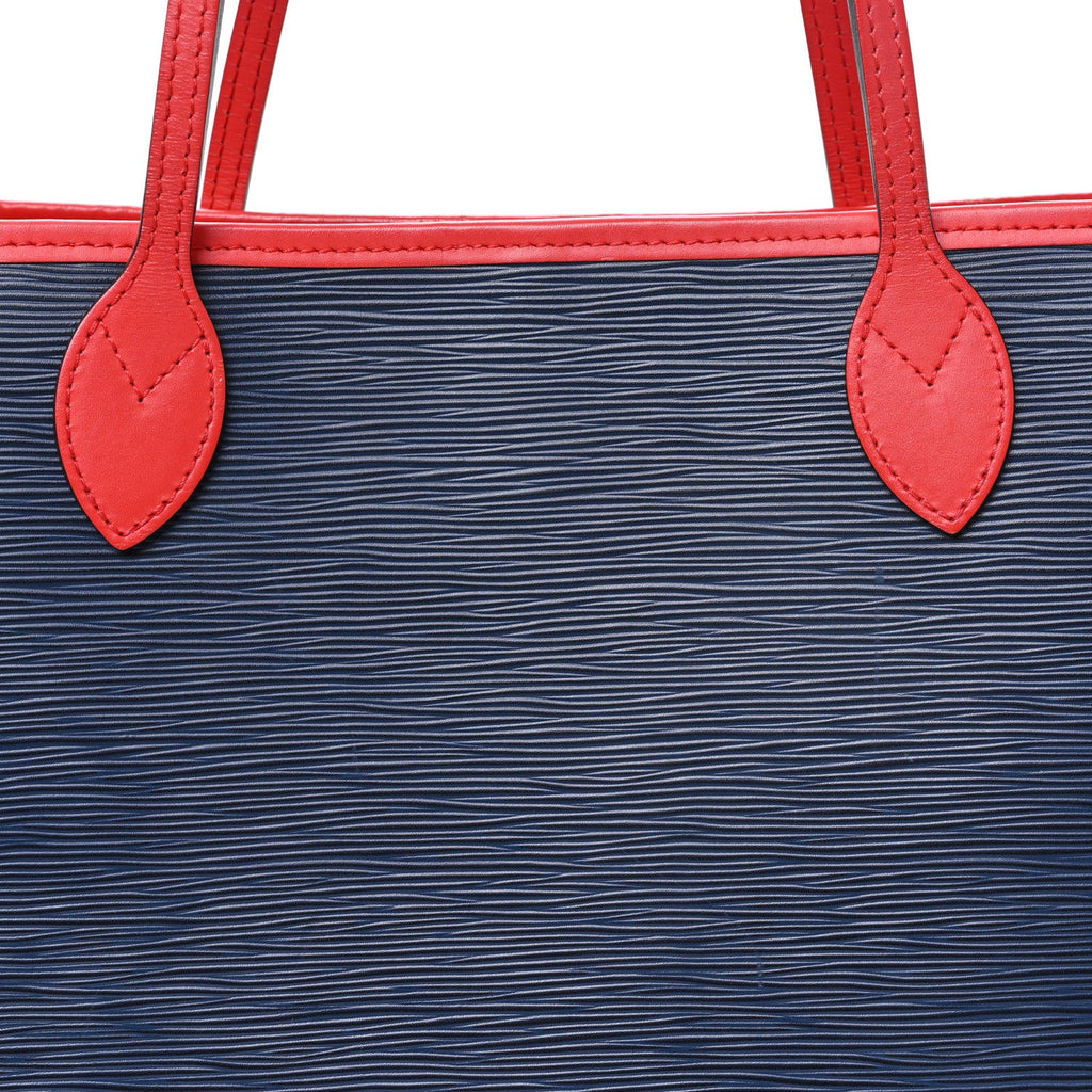 Epi Neverfull MM Indigo Coquelicot
