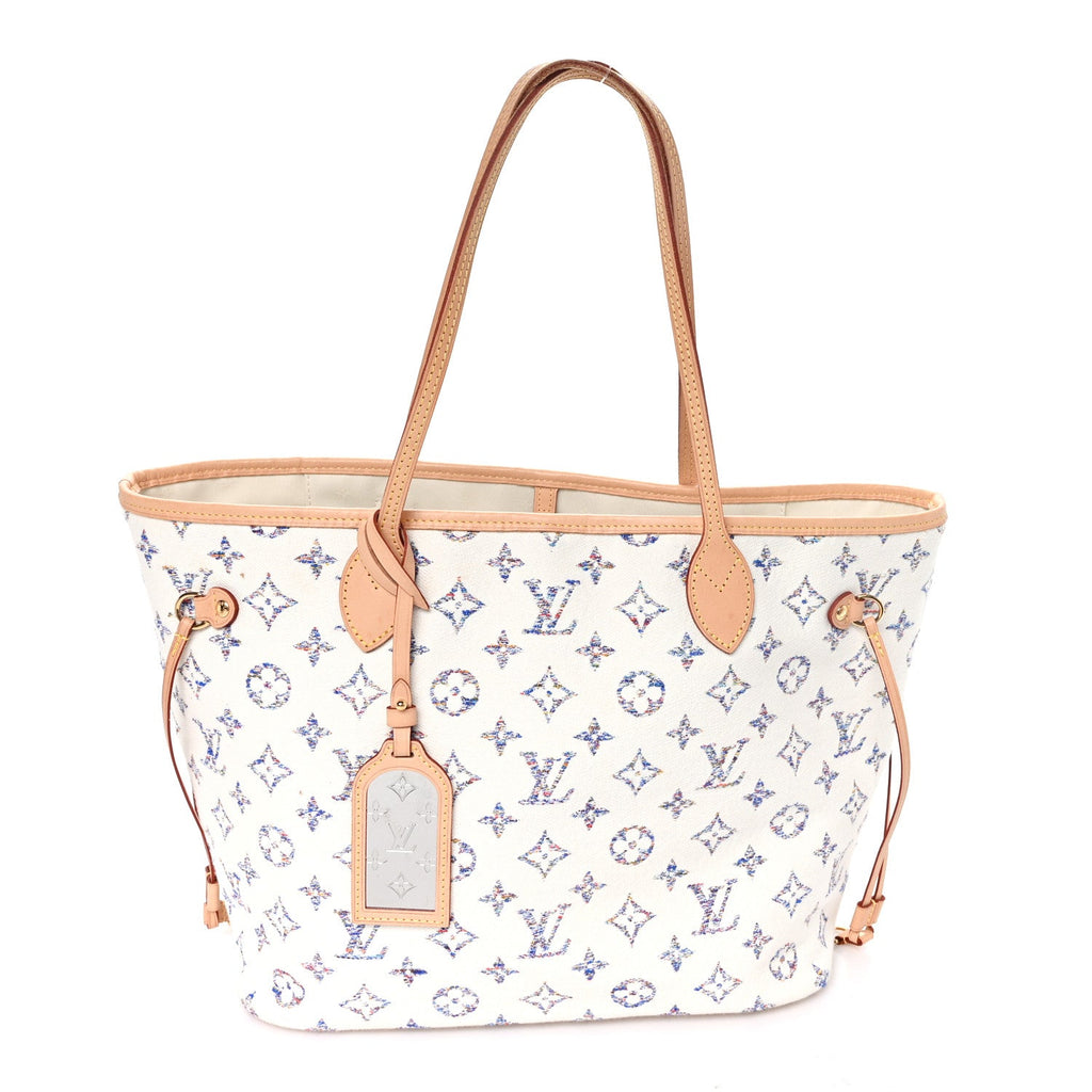 Monogram Jacquard Neverfull MM Multicolor Beige