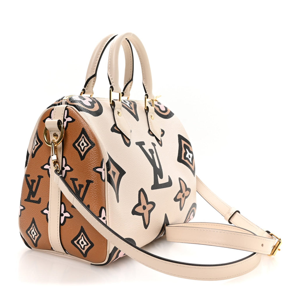 Monogram Giant Wild At Heart Speedy Bandouliere 25 Creme