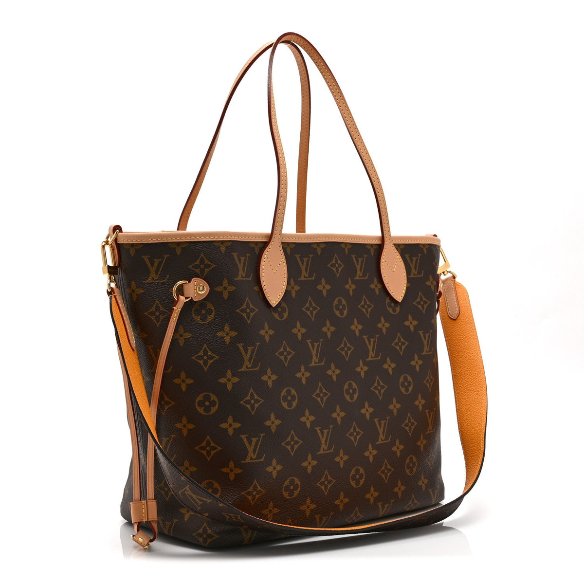 Monogram Inside Out Neverfull Bandouliere MM Jaune Safran