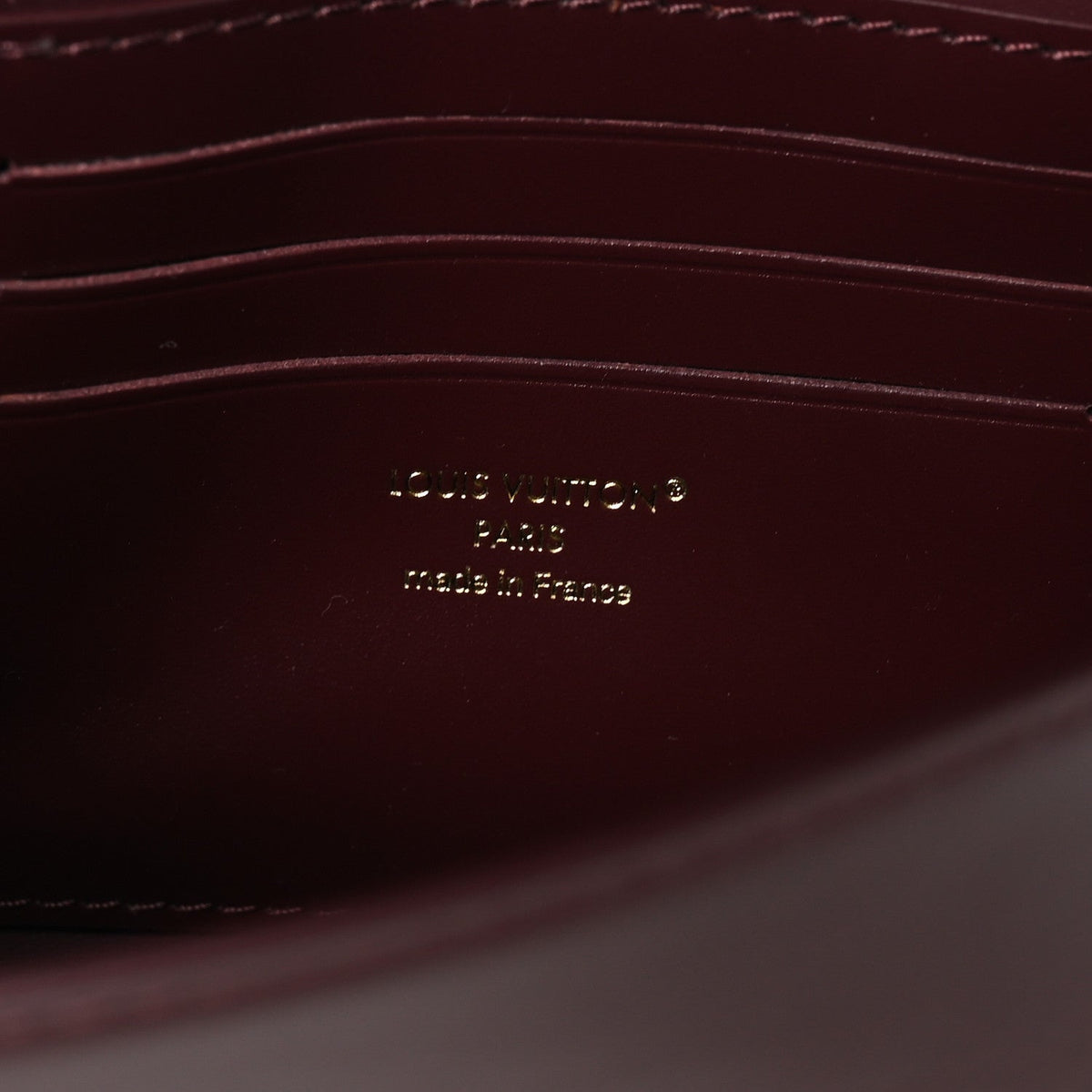 Calfskin LV Wallet On Chain Capucines Garnet