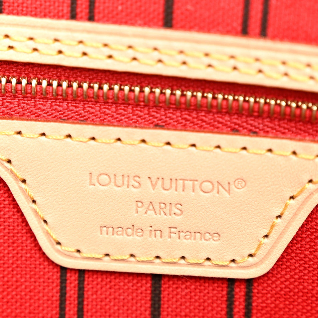 Monogram Inside Out Neverfull Bandouliere MM Rouge Sari
