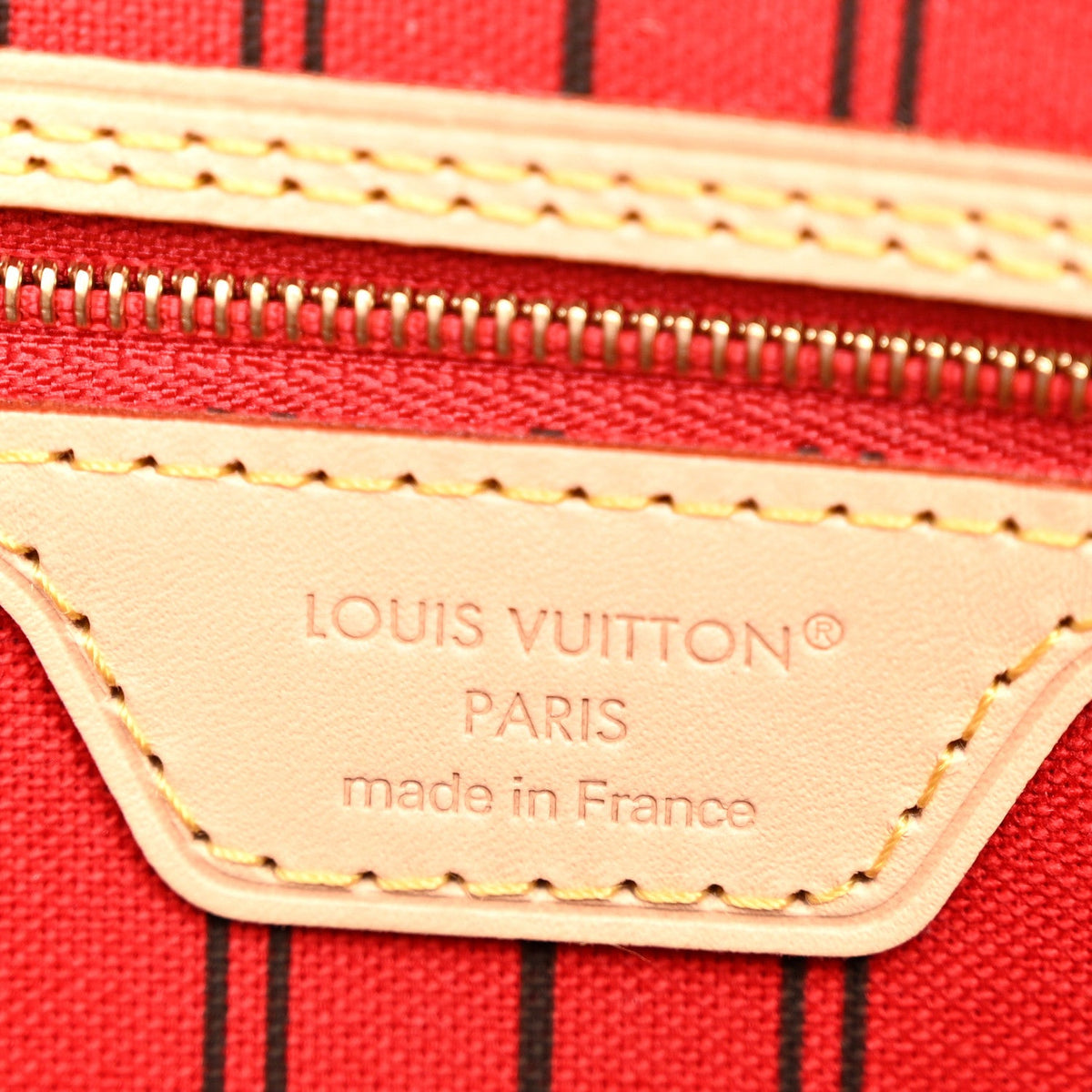 Monogram Inside Out Neverfull Bandouliere MM Rouge Sari