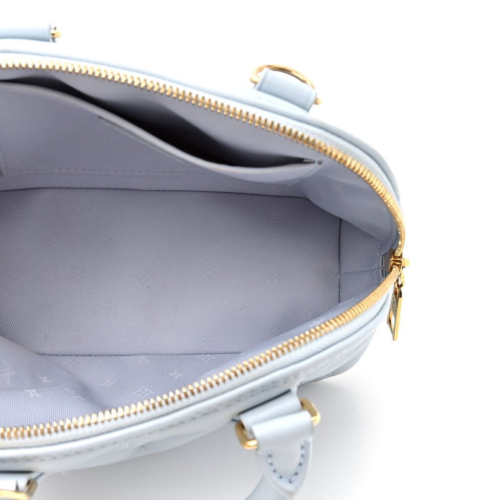Calfskin Bubblegram Alma BB Ice Blue
