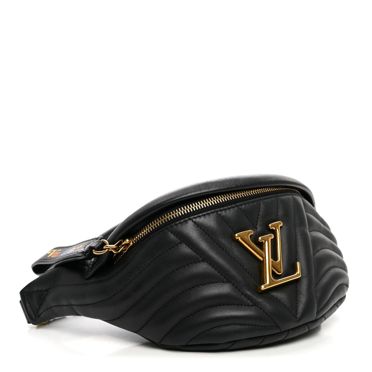 Calfskin Quilted New Wave Bumbag Black