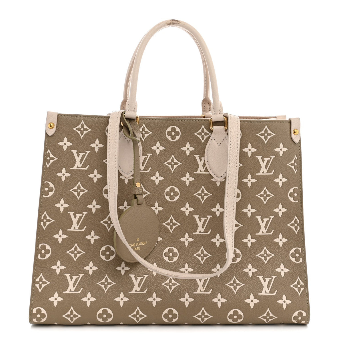 Empreinte Monogram Spring In The City Onthego MM Kaki Beige Cream