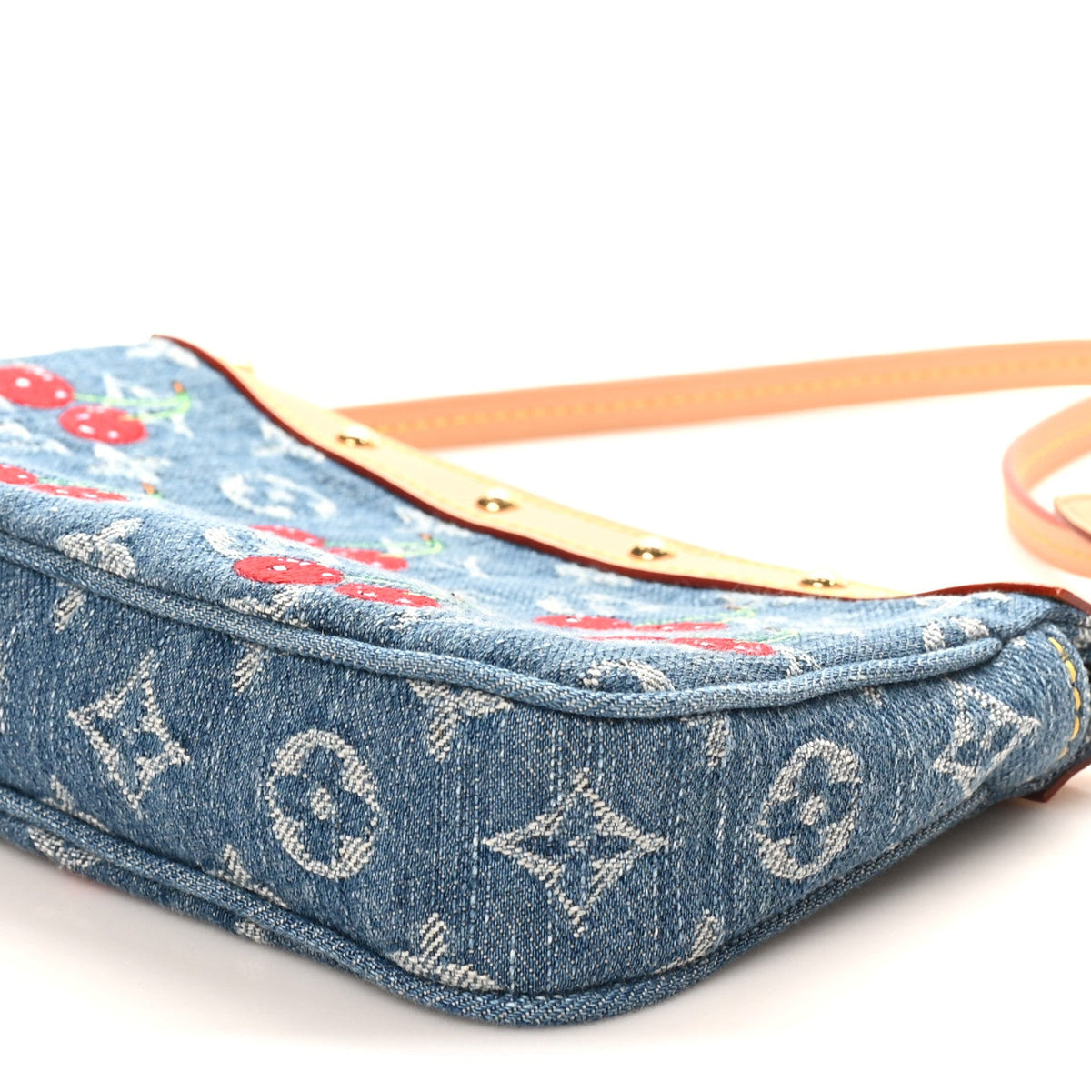 LV X TM Monogram Denim Cerises Pochette Accessories Blue