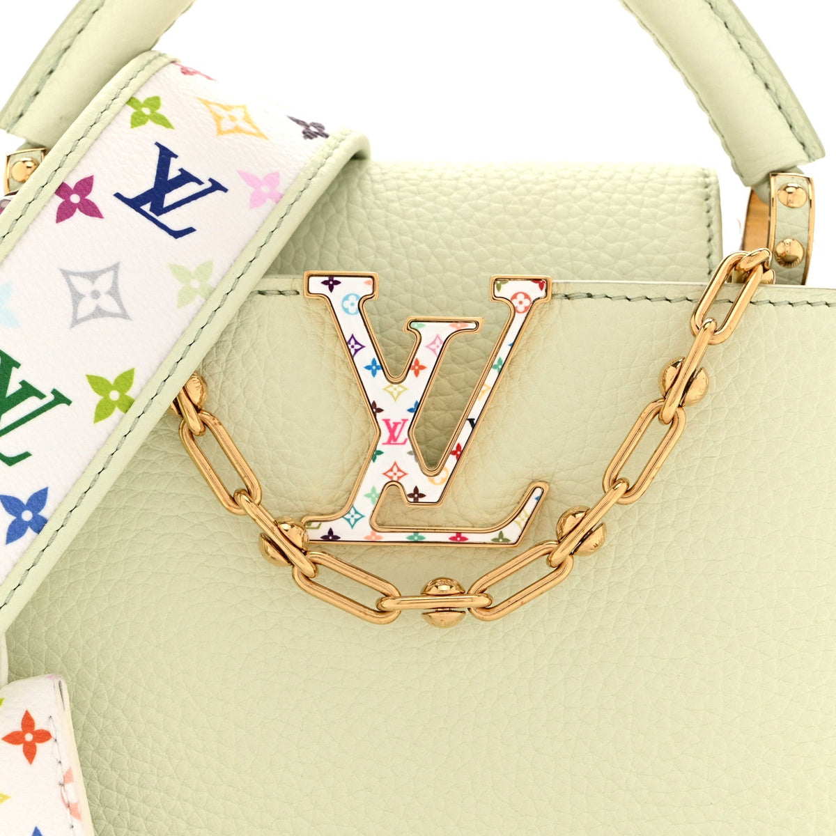 LV X TM Taurillon Mini Capucines Vert d’Eau Green