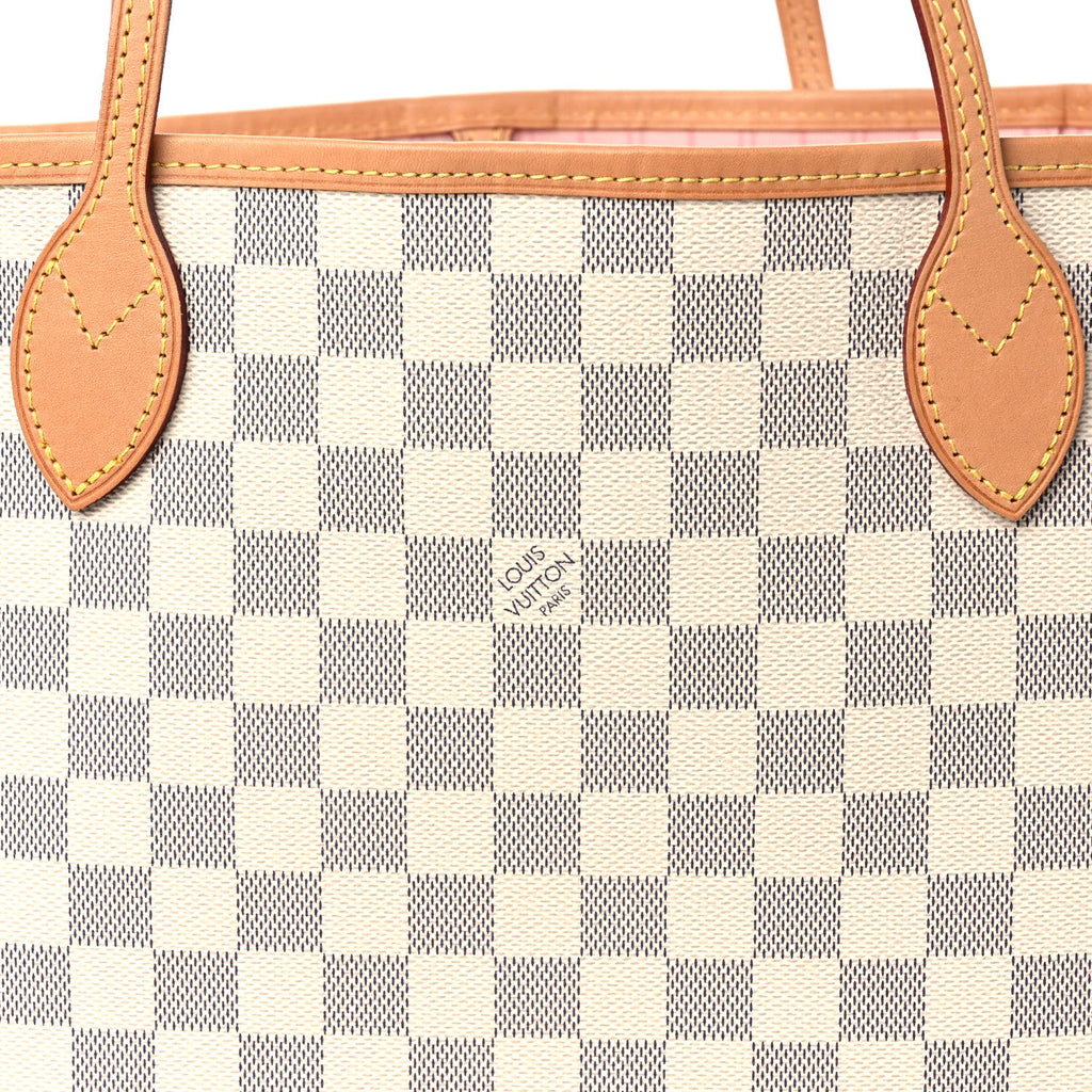 Damier Azur Neo Neverfull MM Rose Ballerine
