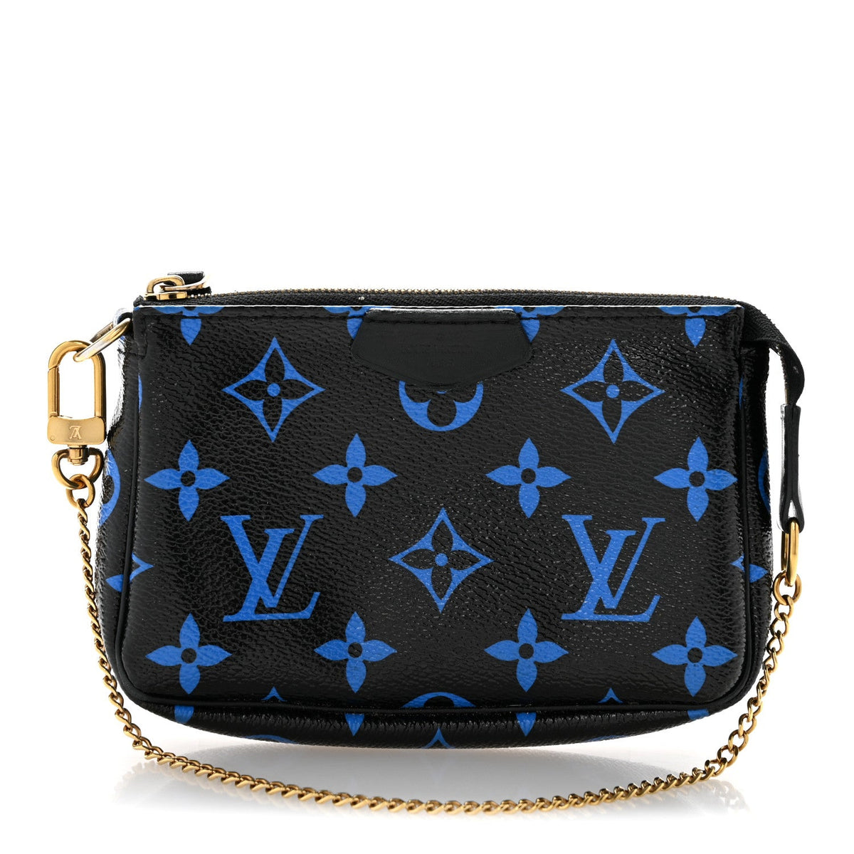 Colored Monogram Mini Pochette Accessories Blue Black