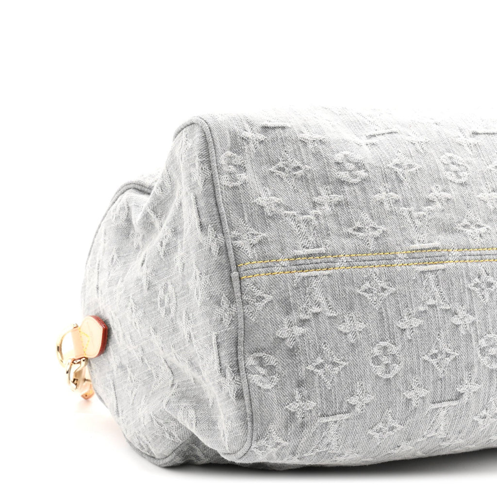 Monogram Denim Speedy Soft 30 Washed Gray