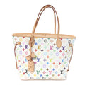 LV X TM Monogram Multicolor Neverfull MM White