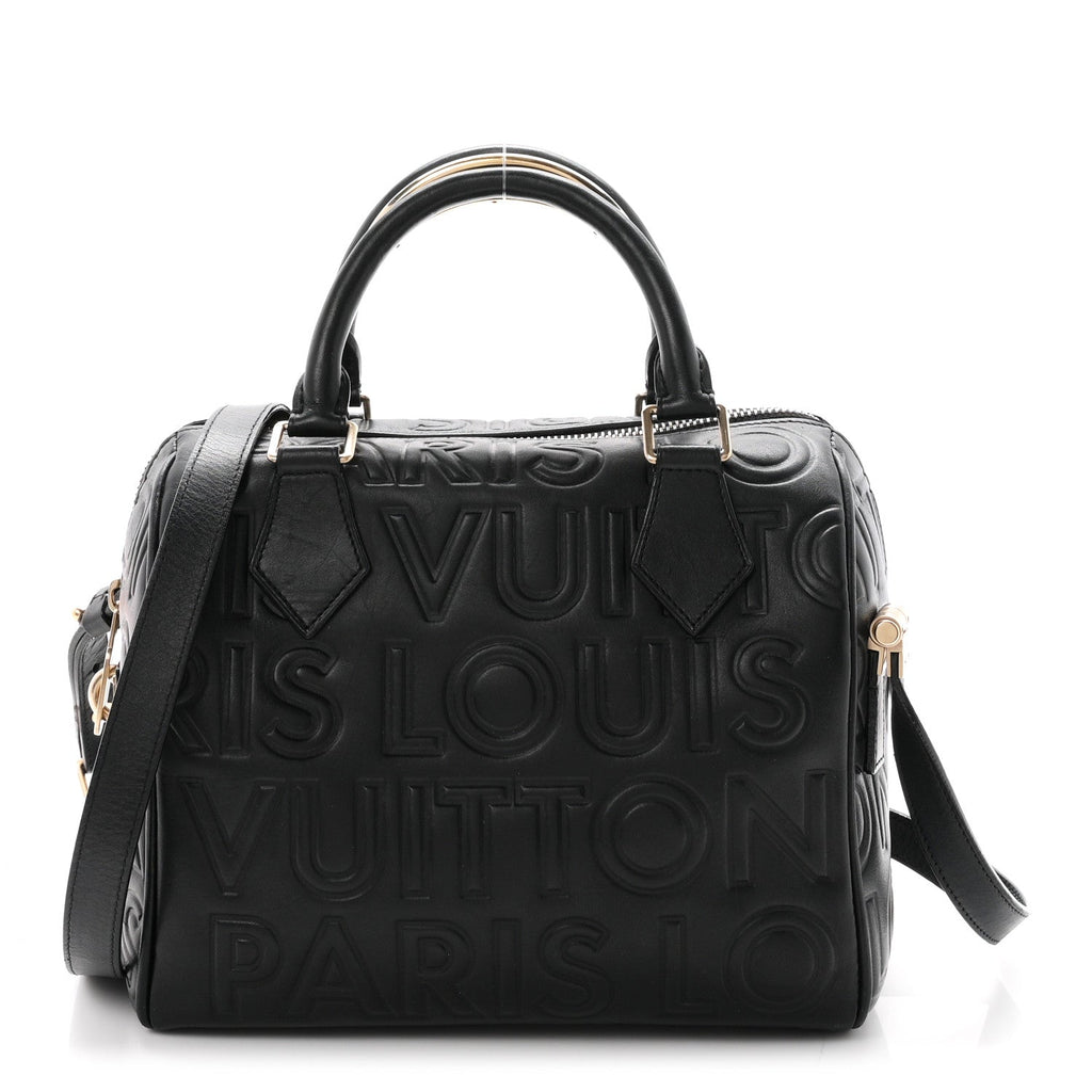 Calfskin Embossed Mini Cube Speedy Black