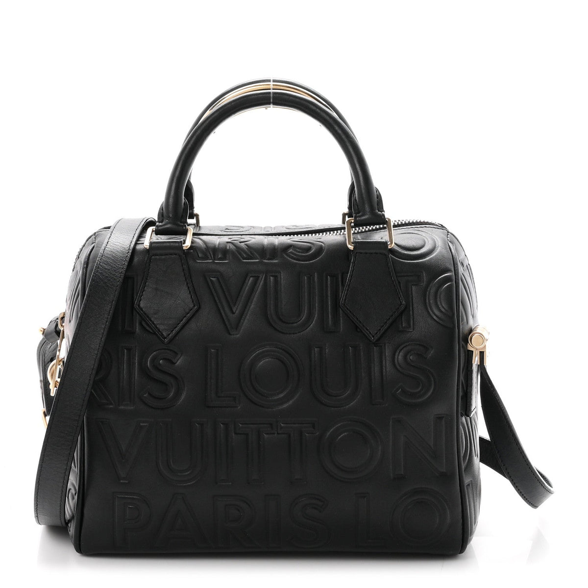 Calfskin Embossed Mini Cube Speedy Black