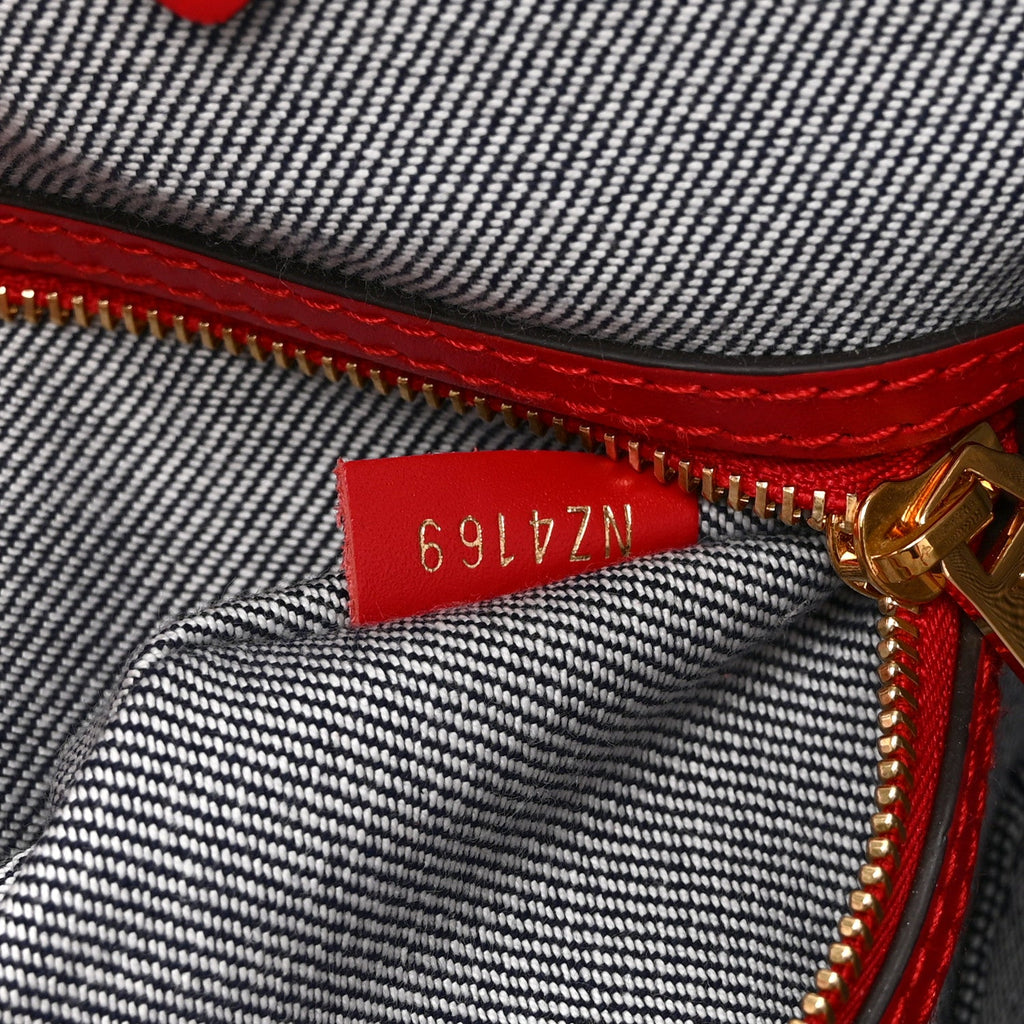 Denim Damier Monogram Onthego Blue Rouge