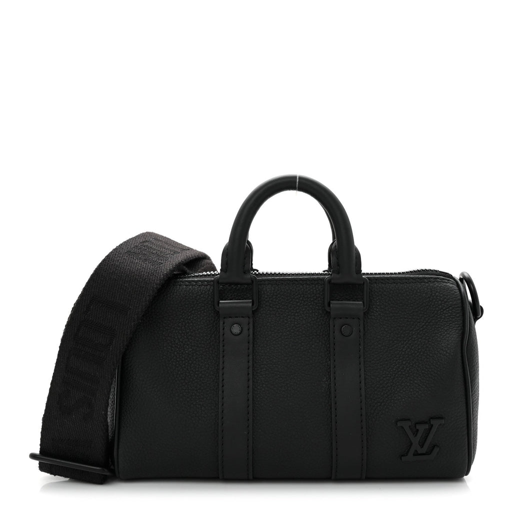 Grained Calfskin Aerogram Keepall XS Black