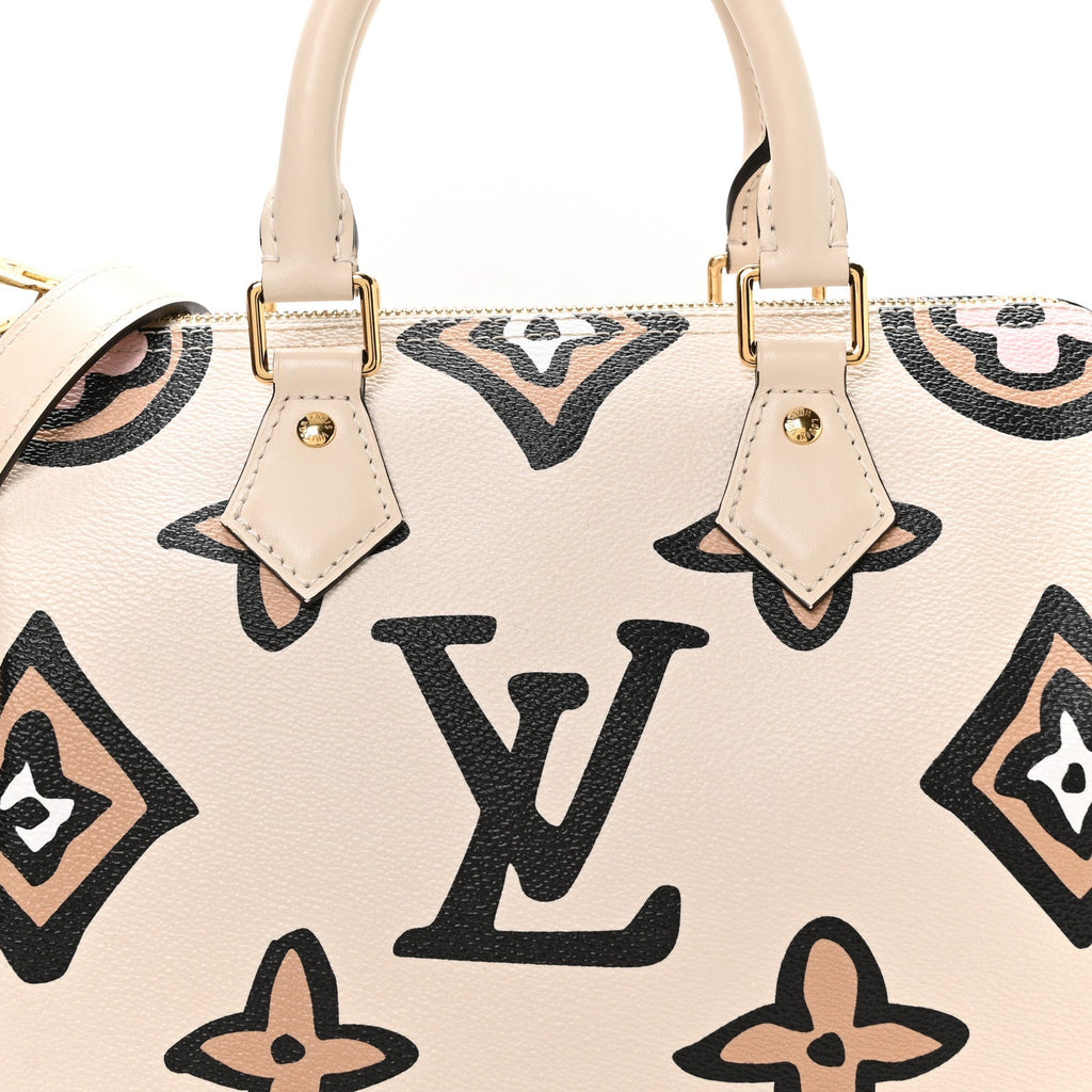 Monogram Giant Wild At Heart Speedy Bandouliere 25 Creme