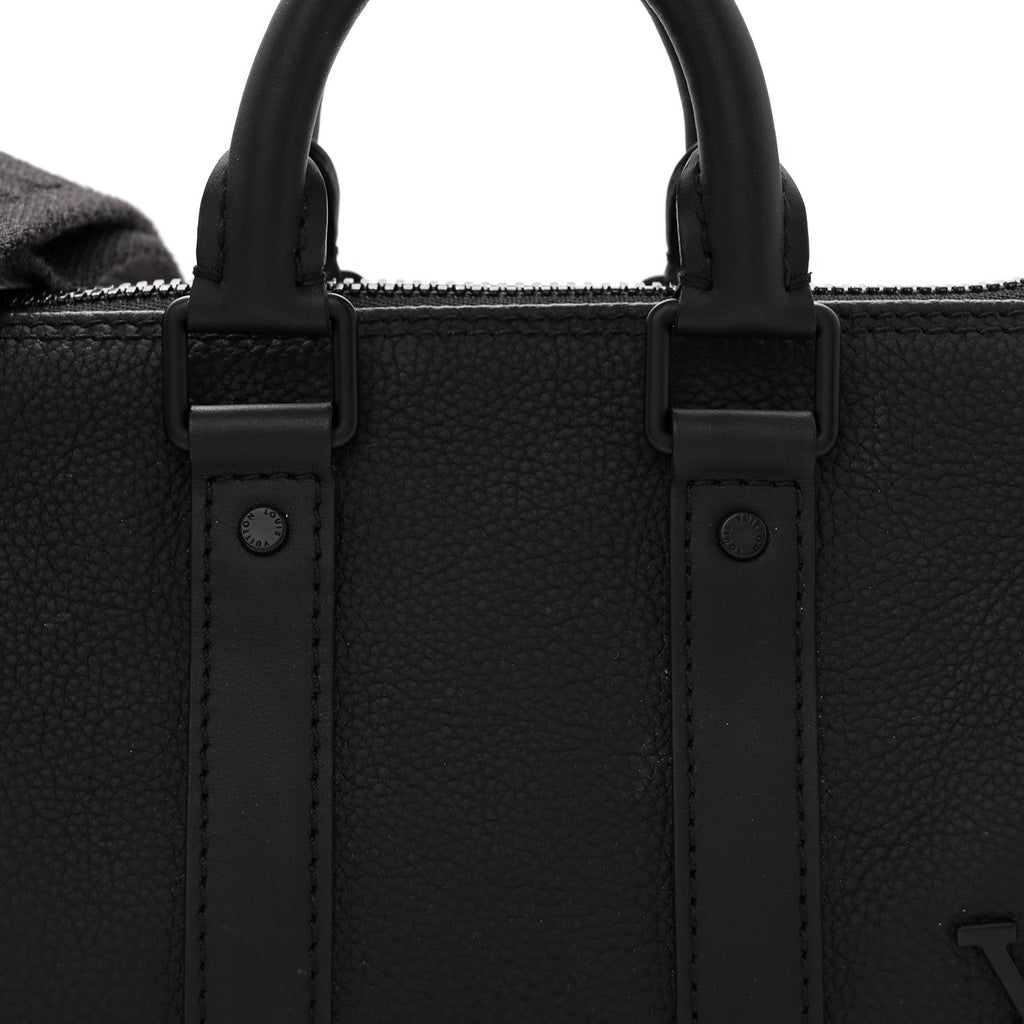 Grained Calfskin Aerogram Keepall XS Black