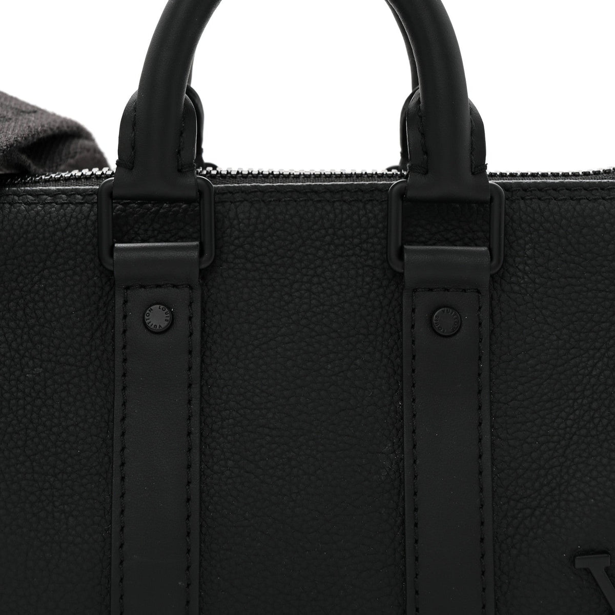 Grained Calfskin Aerogram Keepall XS Black