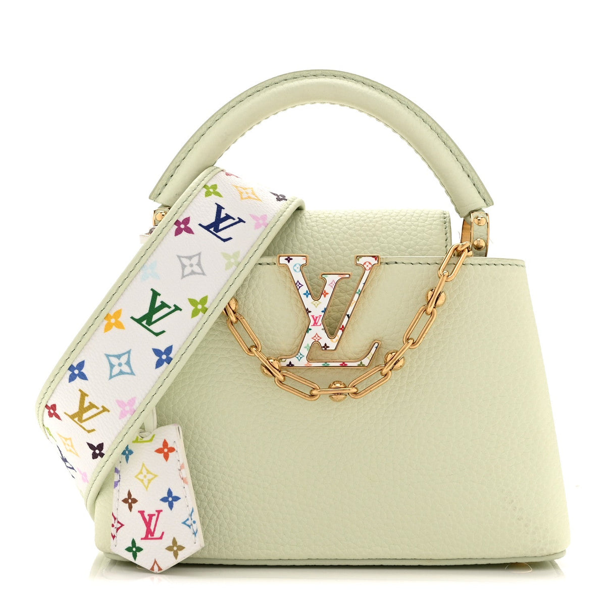 LV X TM Taurillon Mini Capucines Vert d’Eau Green