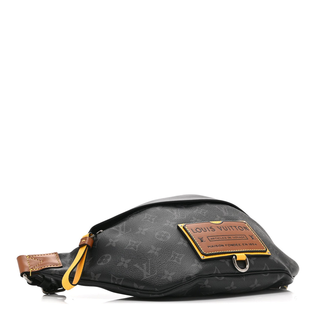 Monogram Eclipse Epi Gaston Label Discovery Bumbag Black Savan Yellow