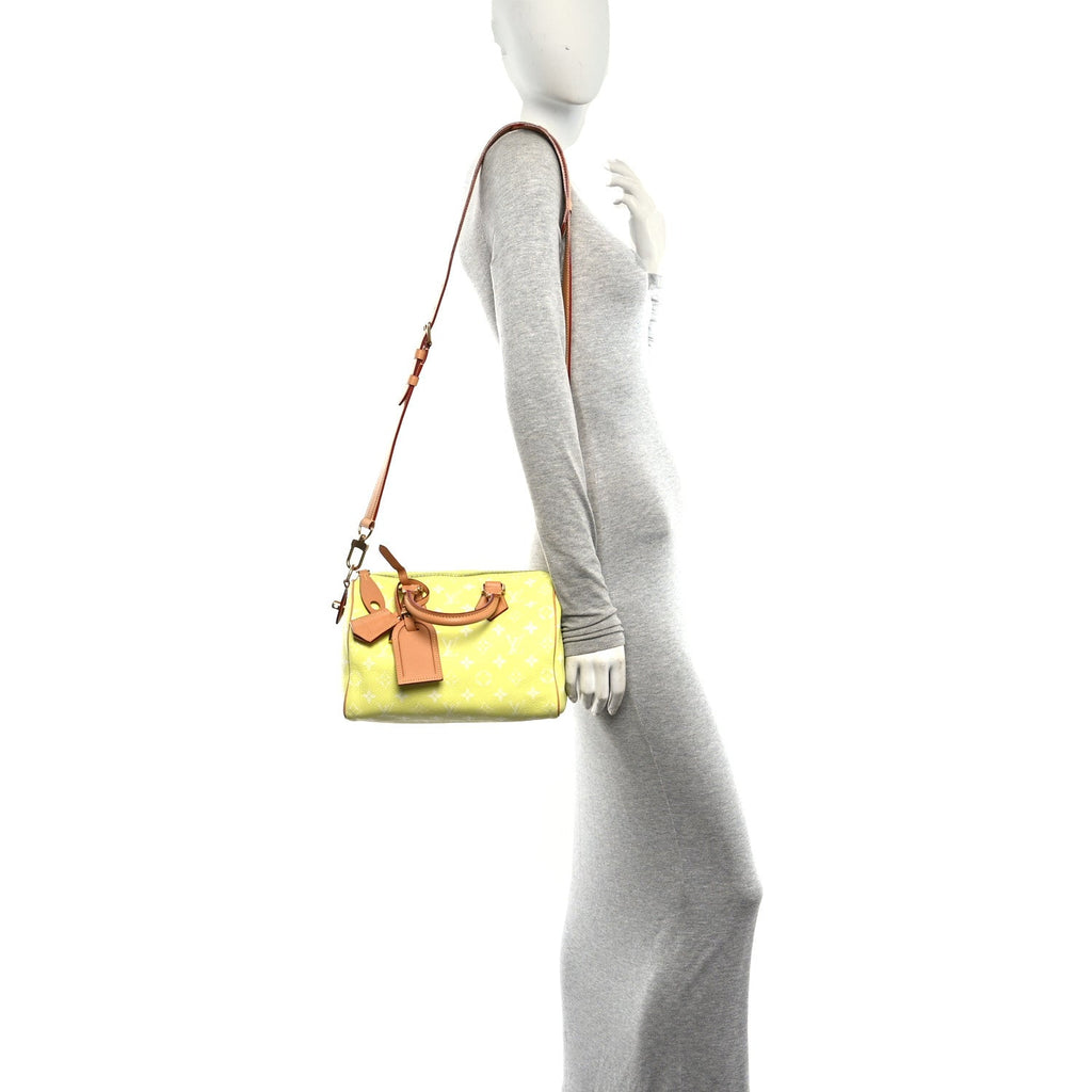 Calfskin Monogram Speedy P9 Bandouliere 25 Lemonade Yellow