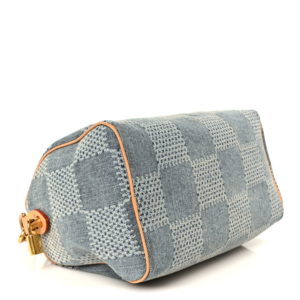 Damier Denim 3D Speedy Bandouliere 25 Bleu
