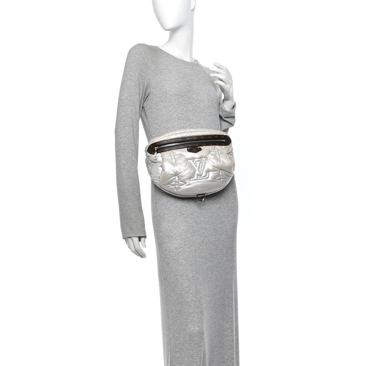 Econyl Monogram Pillow Bumbag Silver