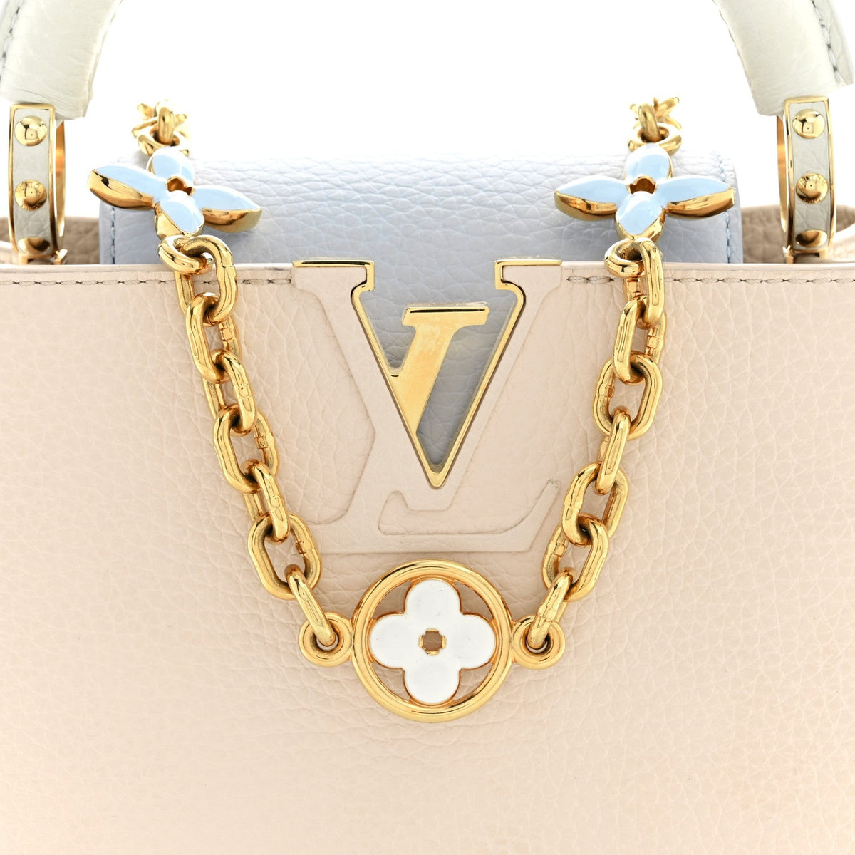 Taurillon LV Capucines Mini Blush Olyme Blue White