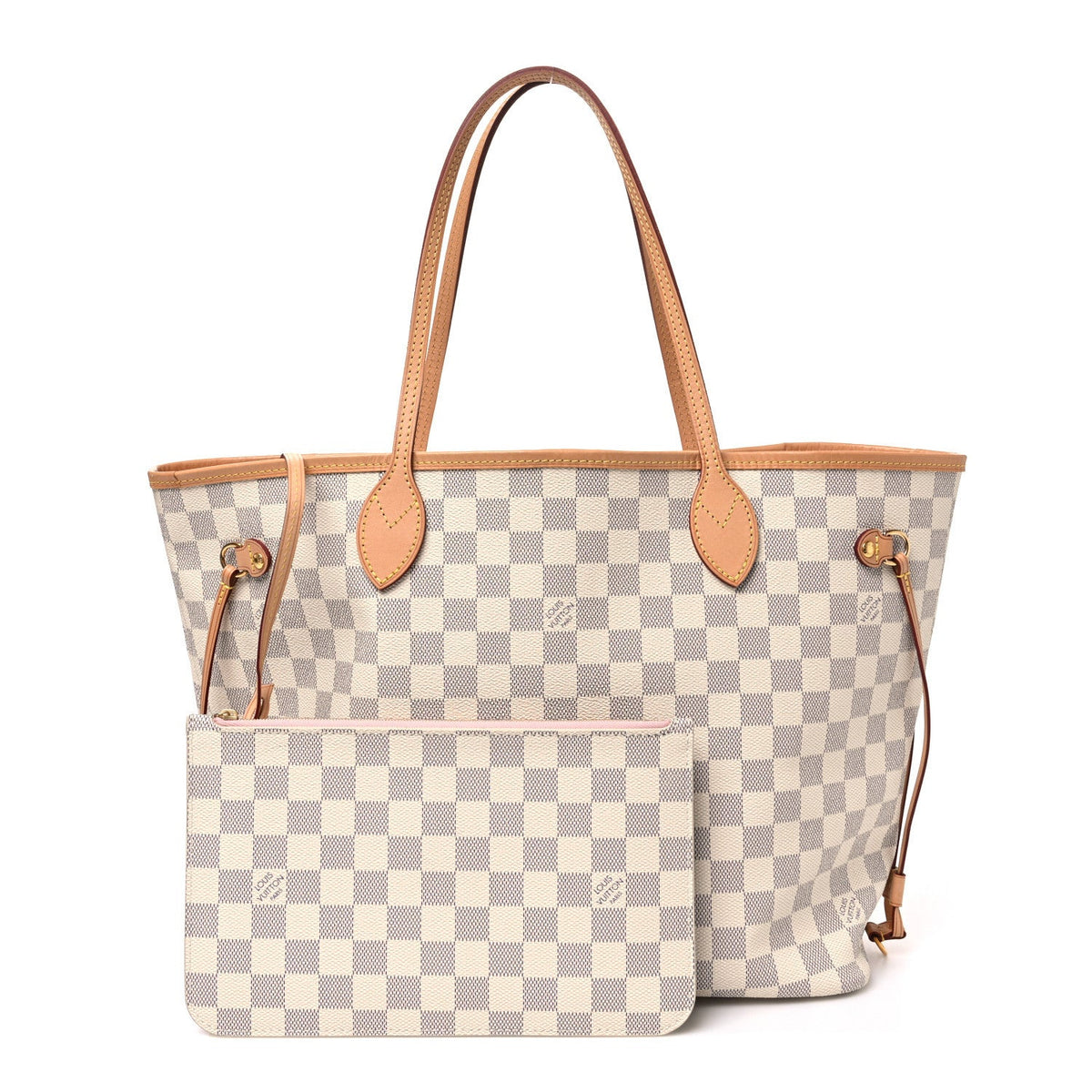 Damier Azur Neo Neverfull MM Rose Ballerine