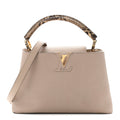 Taurillon Snakeskin Capucines PM Galet