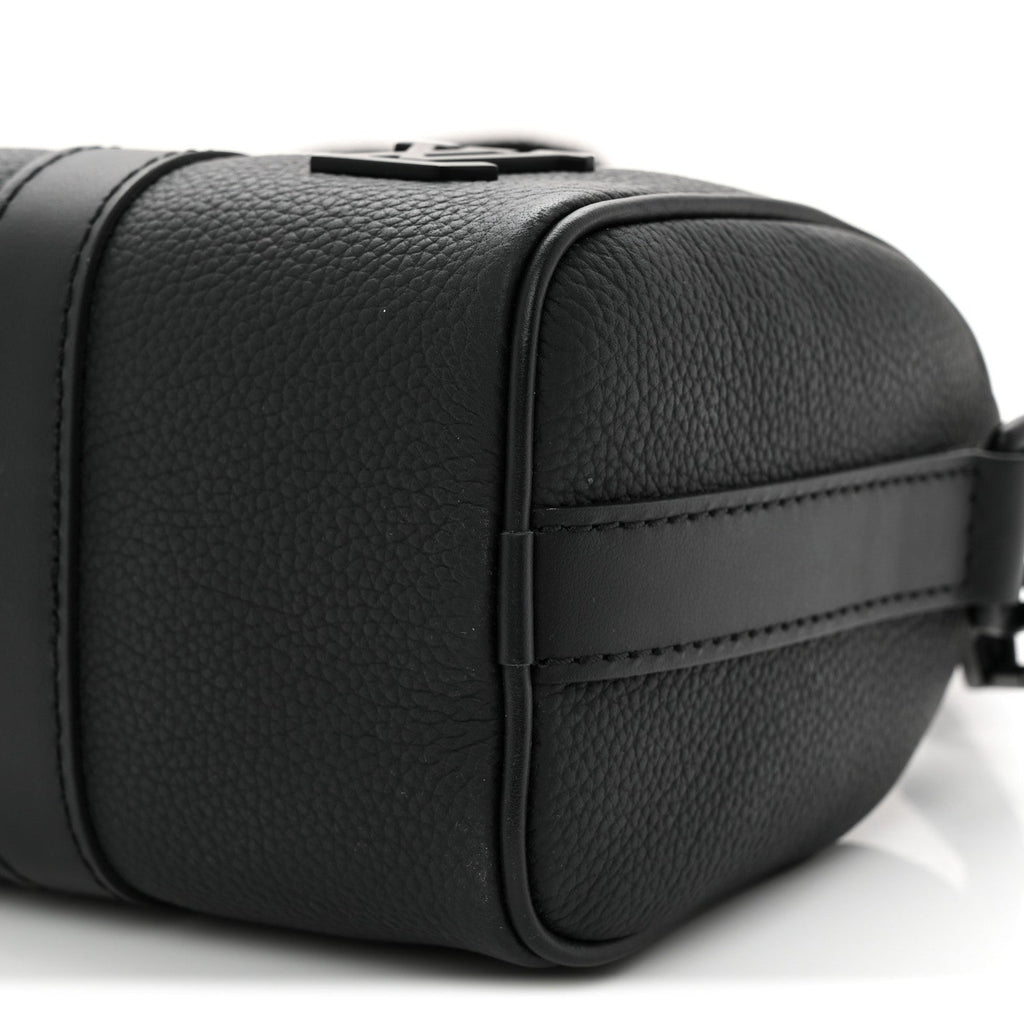Grained Calfskin Aerogram Keepall XS Black