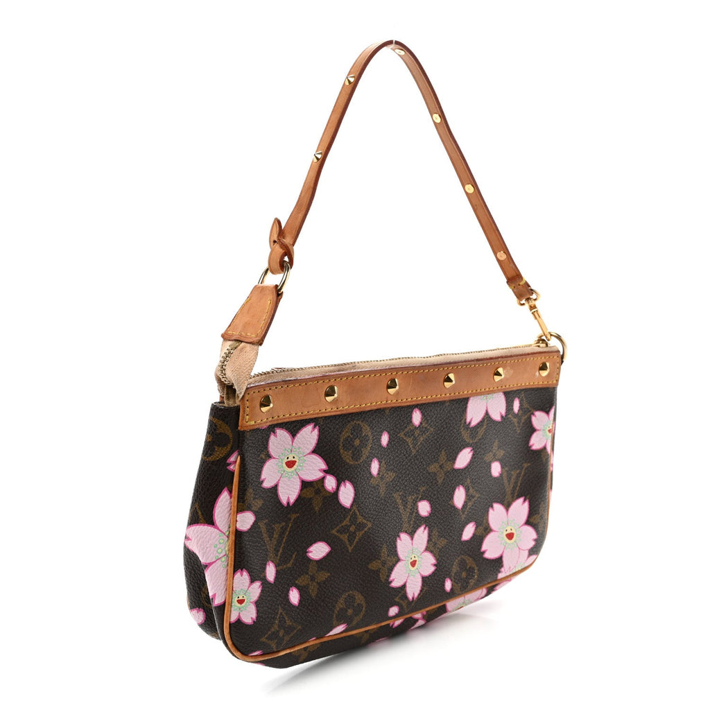 Monogram Cherry Blossom Pochette Accessories Brown